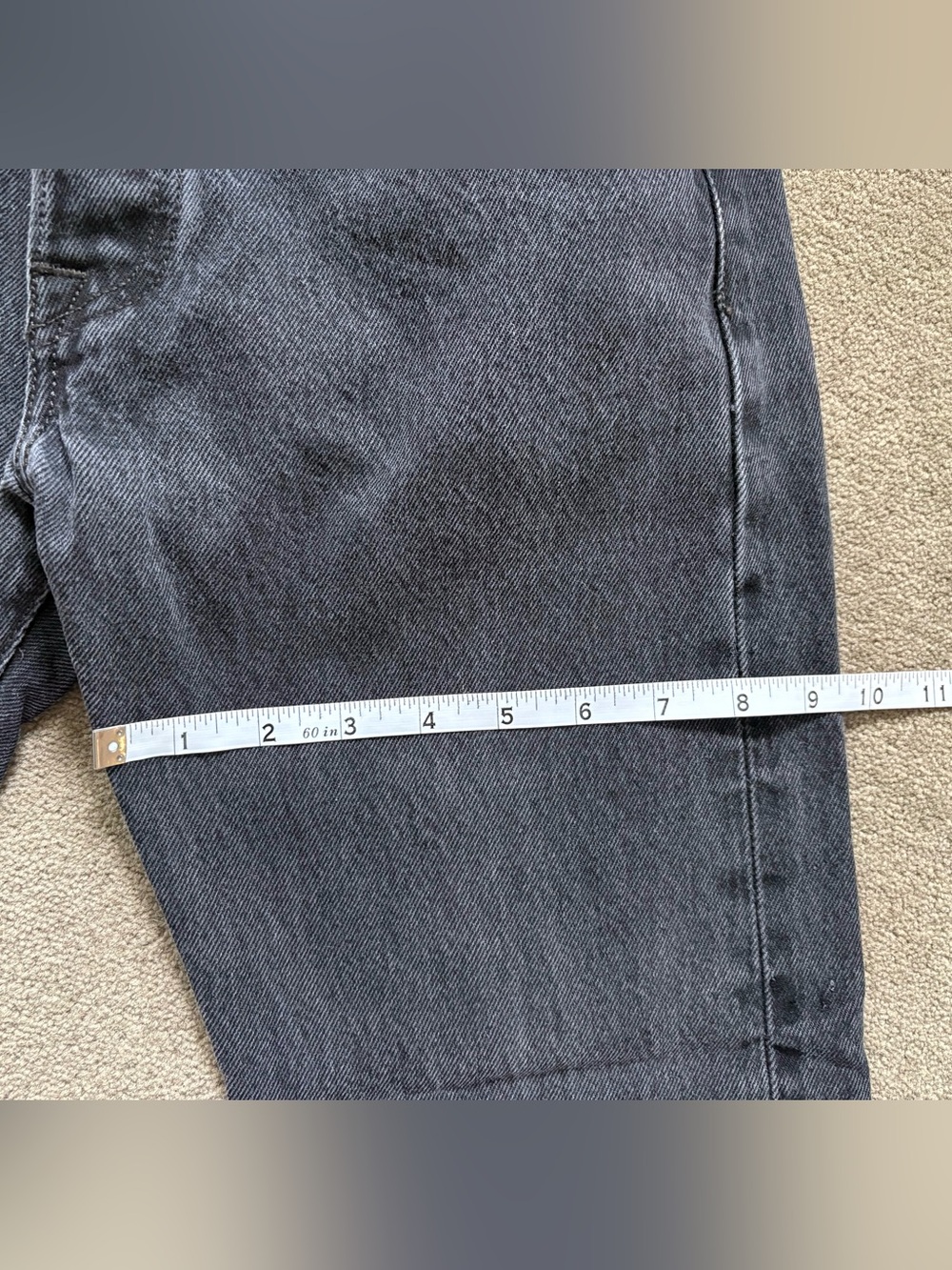 Levi’s 501 Original Straight Jeans Black Wash Button Fly Vintage Fade - Picture 10 of 12
